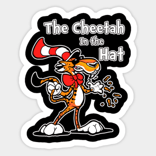 Cheetah in The Hat Sticker